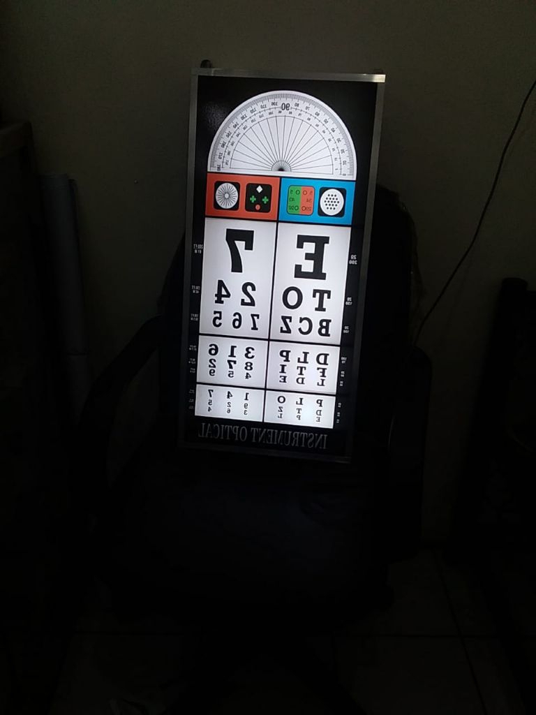 Jual ototip tes mata / snellen elektrik remote / snellen chart eye ...