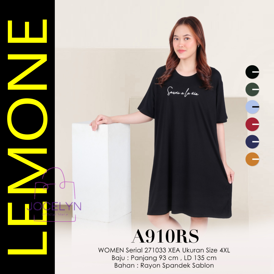 Jual LEMONE Rayon Spandek Jumbo 4XL 910RS Daster Mini Dress oversize ...