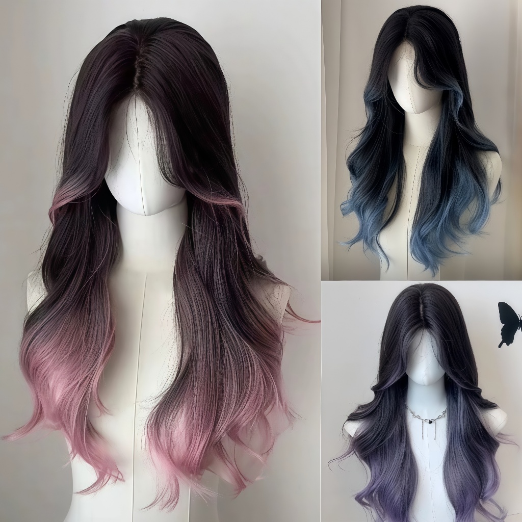 Jual Wig butterfly cut/Wig wanita full kepala/Wig rambut panjang/Wig 2 ...