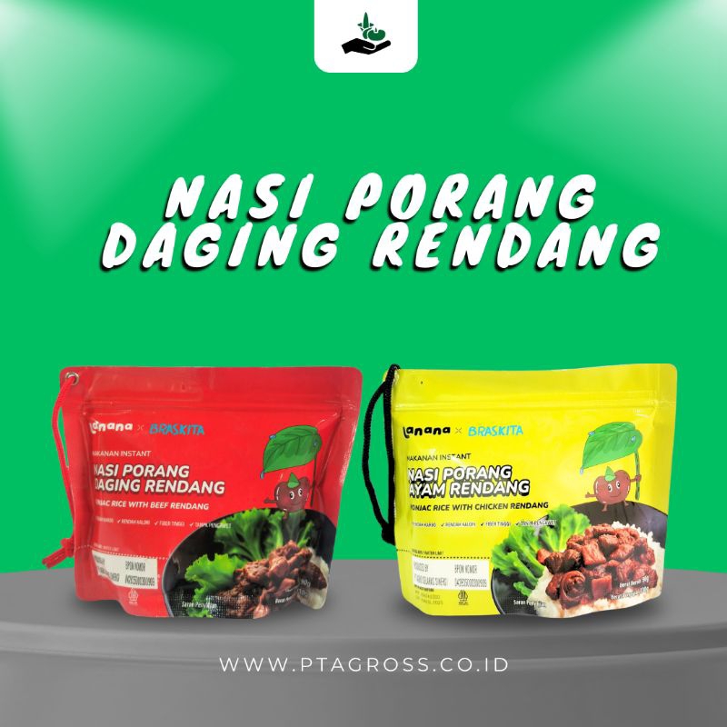 Jual PAKET COMBO RENDANG!! NASI PORANG AYAM RENDANG DAN NASI PORANG ...