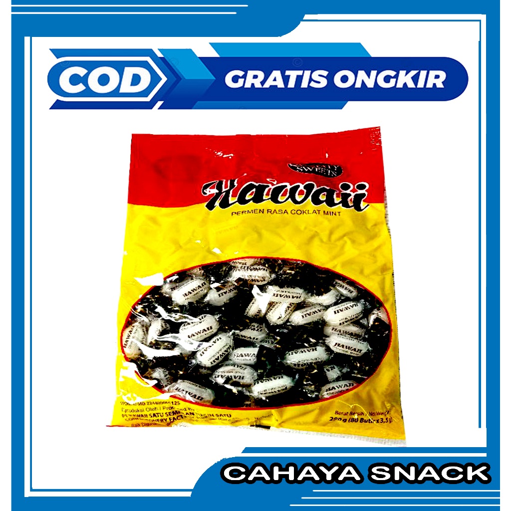 Jual PERMEN HAWAI RASA COKLAT MINT ISI 80 PCS / netto 280 Gram | Shopee ...