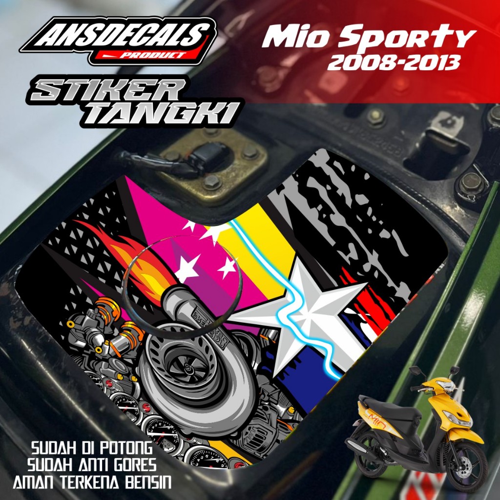 Jual Sticker Tangki Bensin MIO SPORTY MIO SMILE Stiker Tangki Mio Anti ...