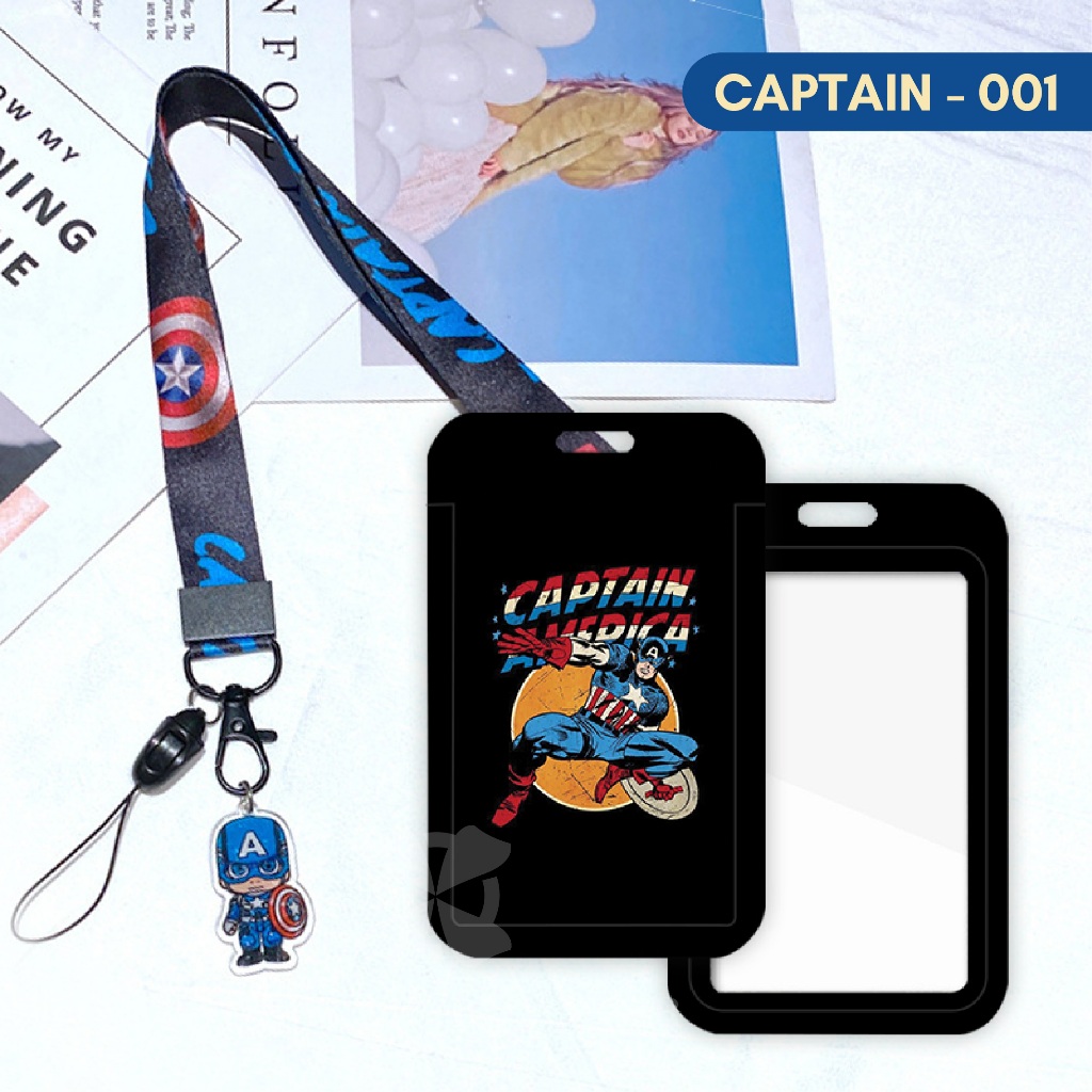Jual [N003] CAPTAIN AMERICA / Name Tag ID Card Holder Motif Karakter ...