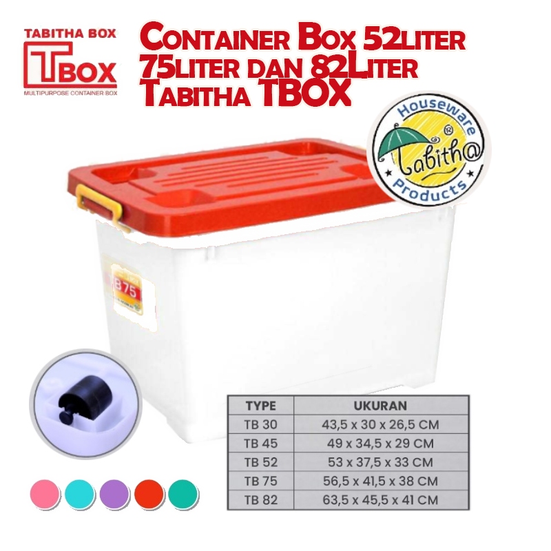 Jual Container Box 52liter 75liter dan 82Liter Tabitha TBOX | Shopee ...