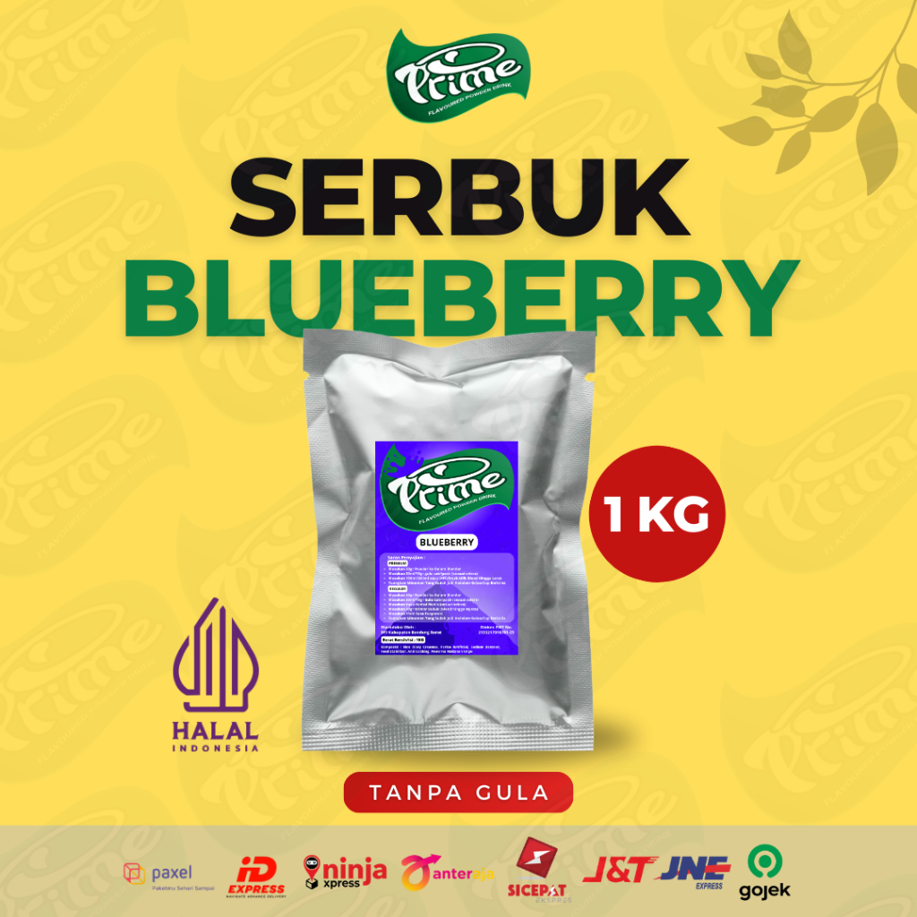 Jual Powder Prime Rasas Blueberry / Bubuk Minuman Tanpa Gula 1 kg ...