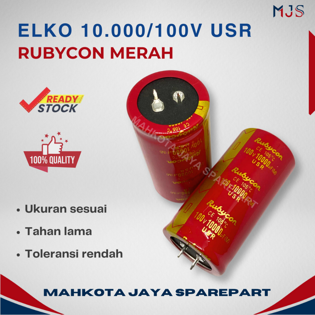 Jual ELCO ELKO rubycon merah 10000uf 100v USR / 10000 uf 100 v / 10 ...