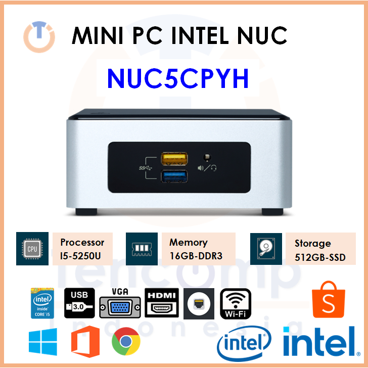 [Like New] Mini PC NUC Core i5 RAM 16GB SSD 512GB