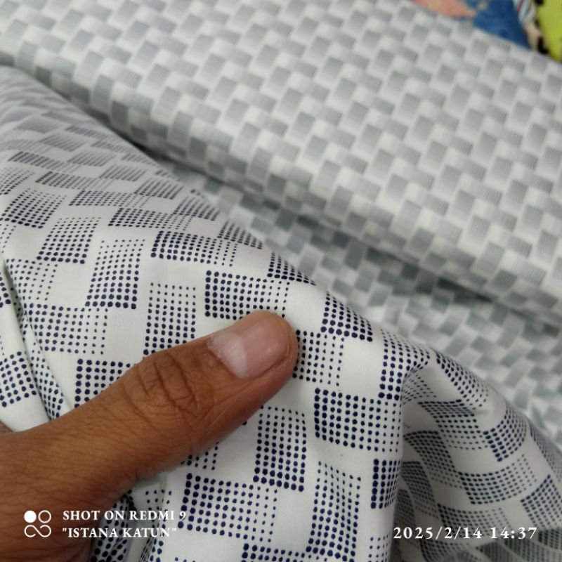 Jual KAIN KATUN GIZA PREMIUM MOTIF BALOK GRADASI | Shopee Indonesia