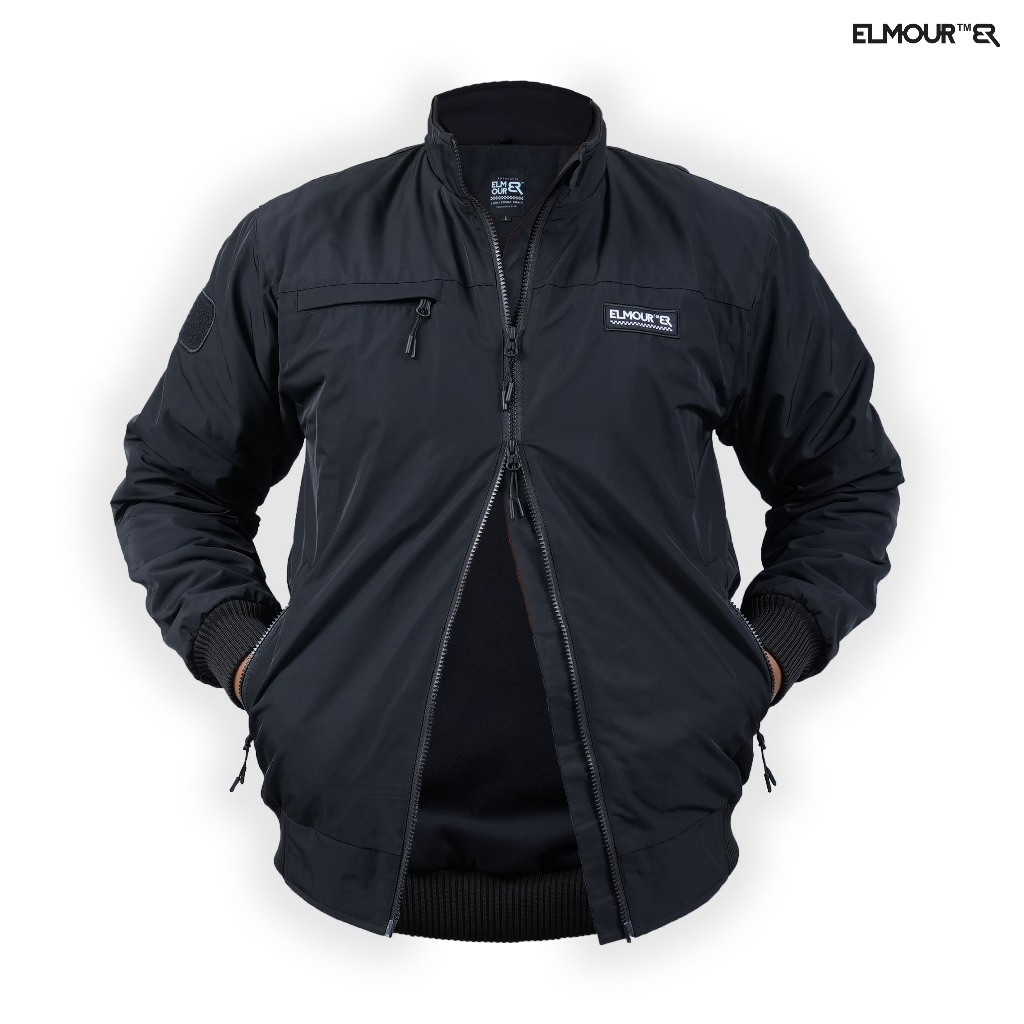 Jual Elmour Jaket Motor Pria Tebal Windproof Oldcity Black Series ...