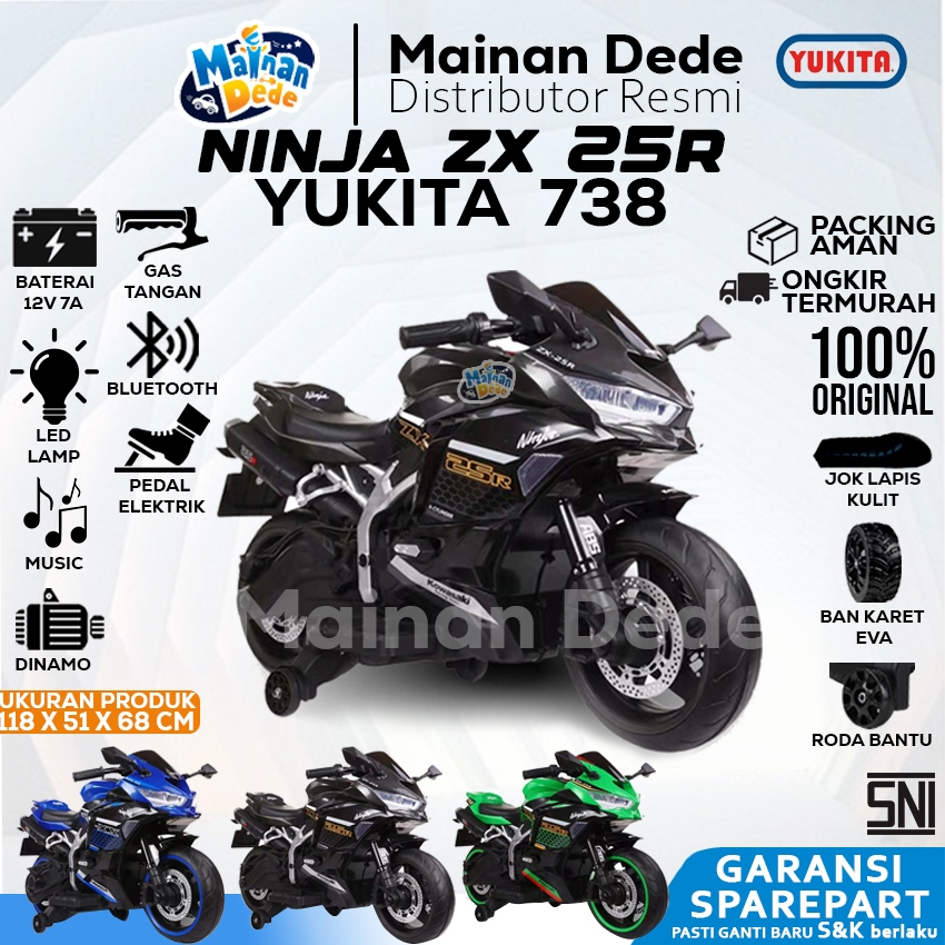 Jual Mainan Motor Aki Anak YUKITA 738 Ninja ZX25R KAWASAKI / PT