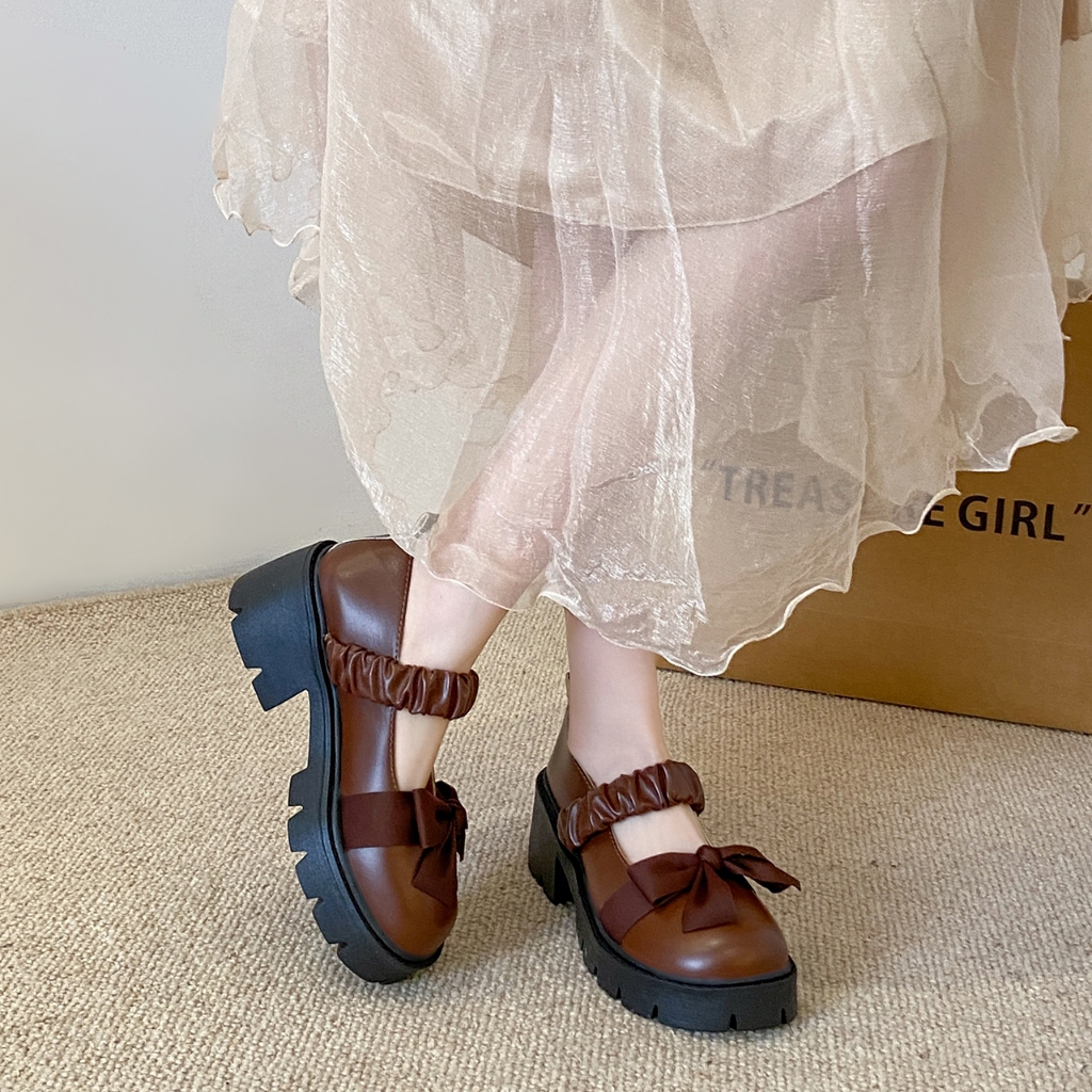 Jual FINDAL Sepatu Tinggi Wanita Docmart Mary Jane Heels Platform KI ...