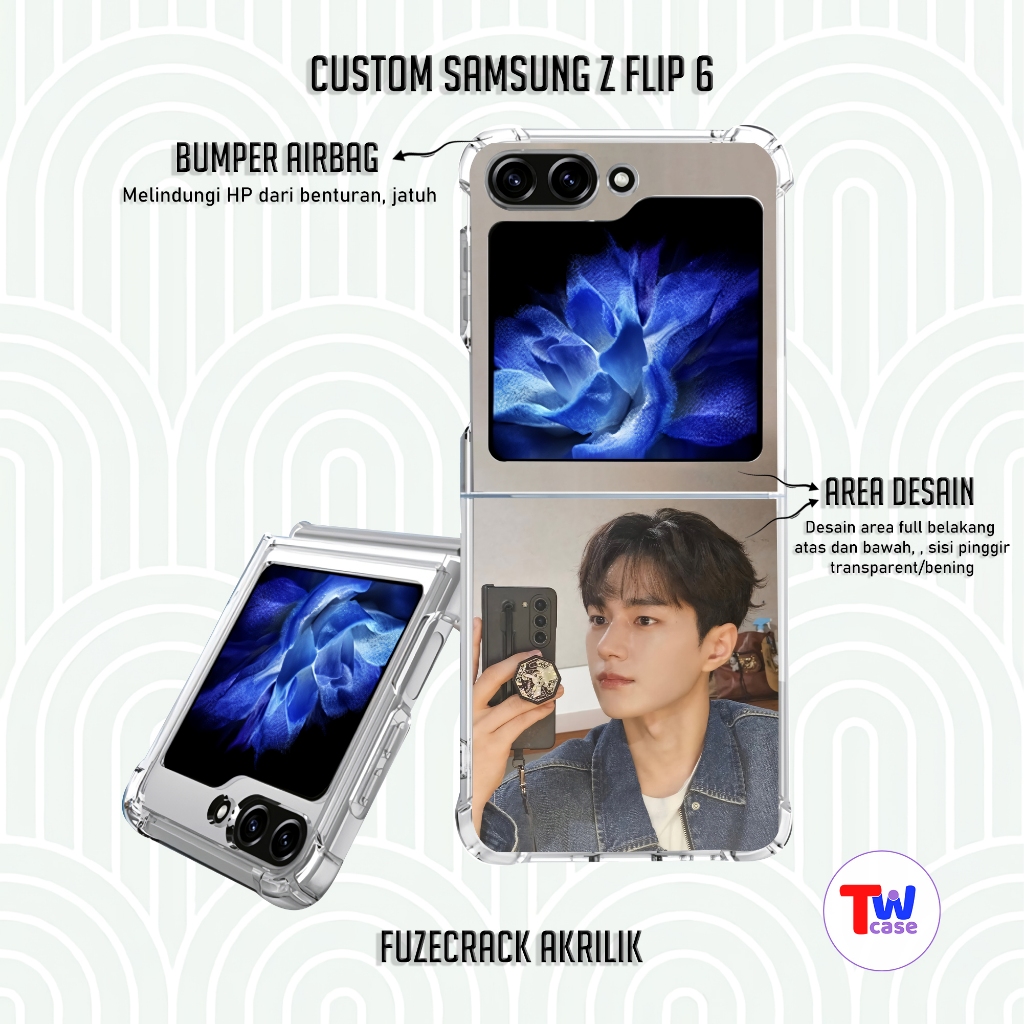Jual Casing HP Fuzecrack Akrilik Samsung Oppo Find Flip Desain Request ...