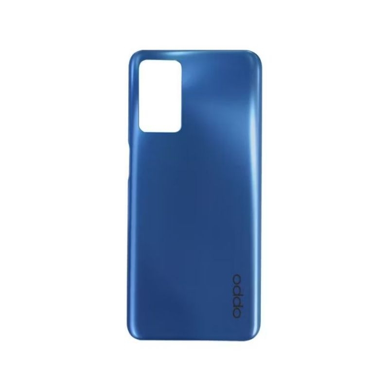 COVER SCOCCA POSTERIORE per OPPO A54s CPH2273 +BIADESIVO VETRO AZZURRO BLU BACK