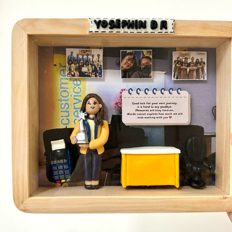 Jual custom clay in frame (dengan tutup akrilik) ukuran 25x20cm ...