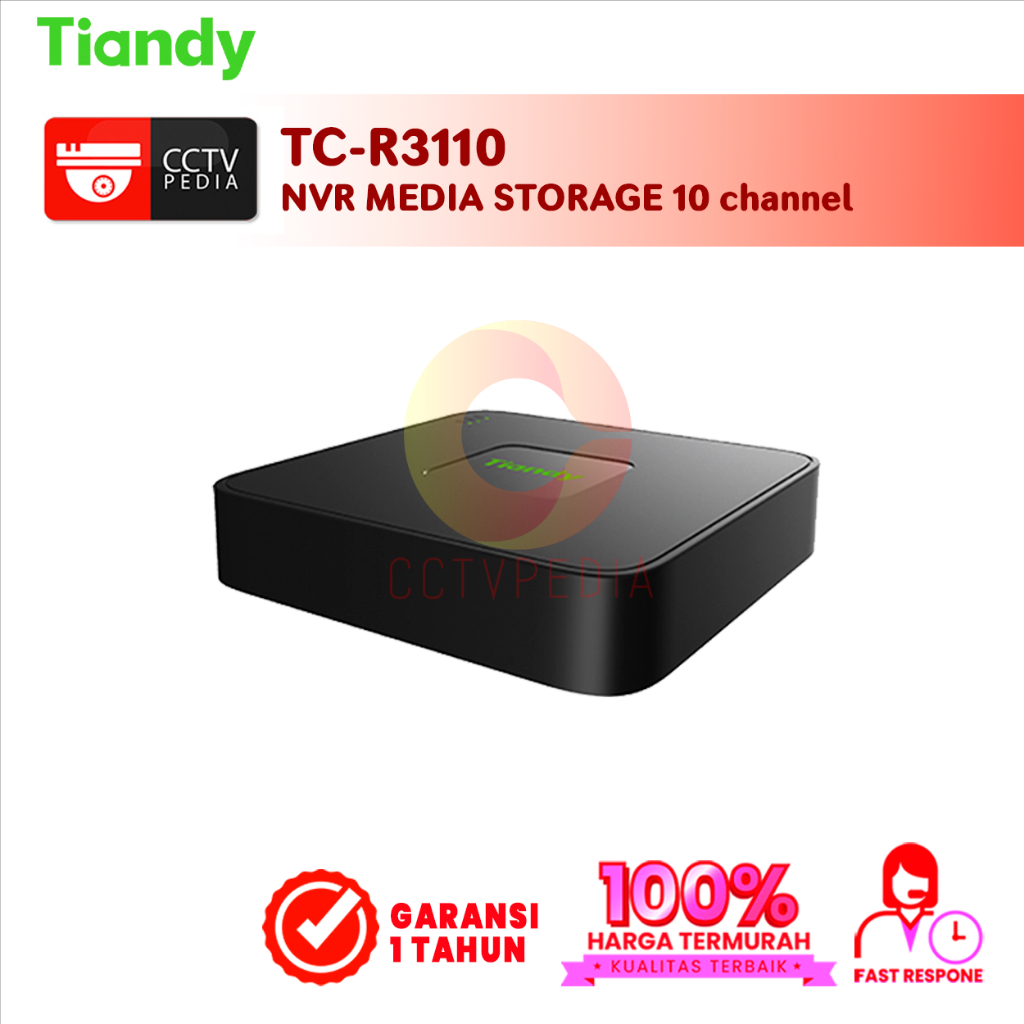 Jual Tiandy TC-R3110 10 Channel 6MP NVR Support HDMI/VGA | Shopee Indonesia