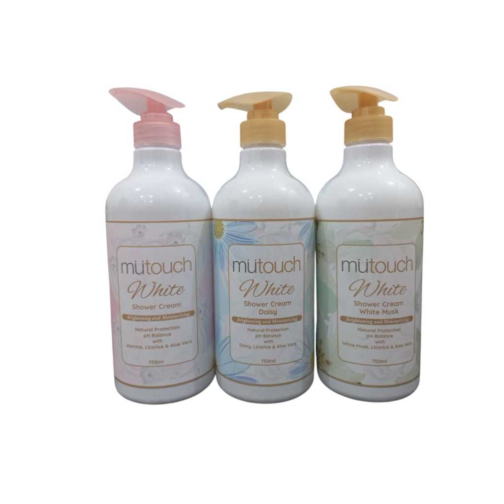 Jual MuTouch White Shower Cream Brightening and Moisturizing 750ml ...