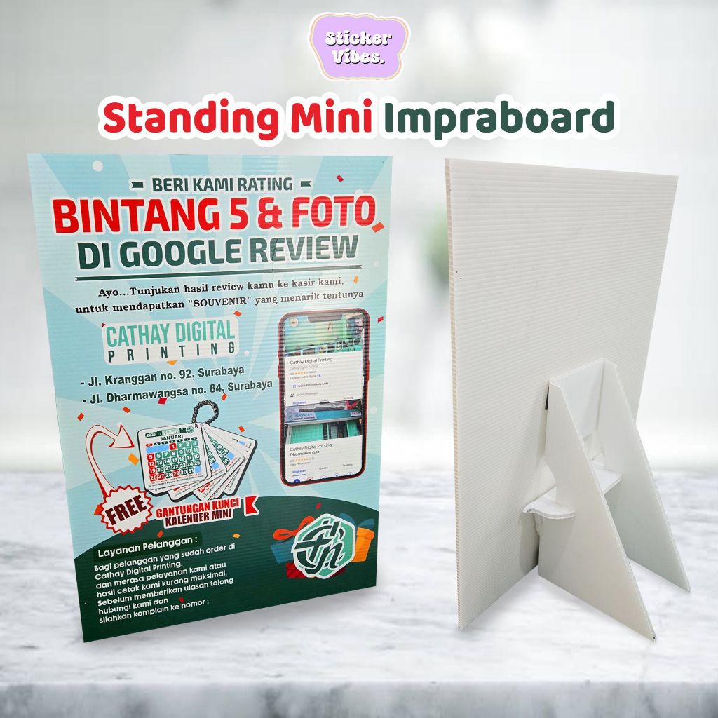 Jual Mini Standing Promosi | Standing Foamboard/Impraboard Mini ...