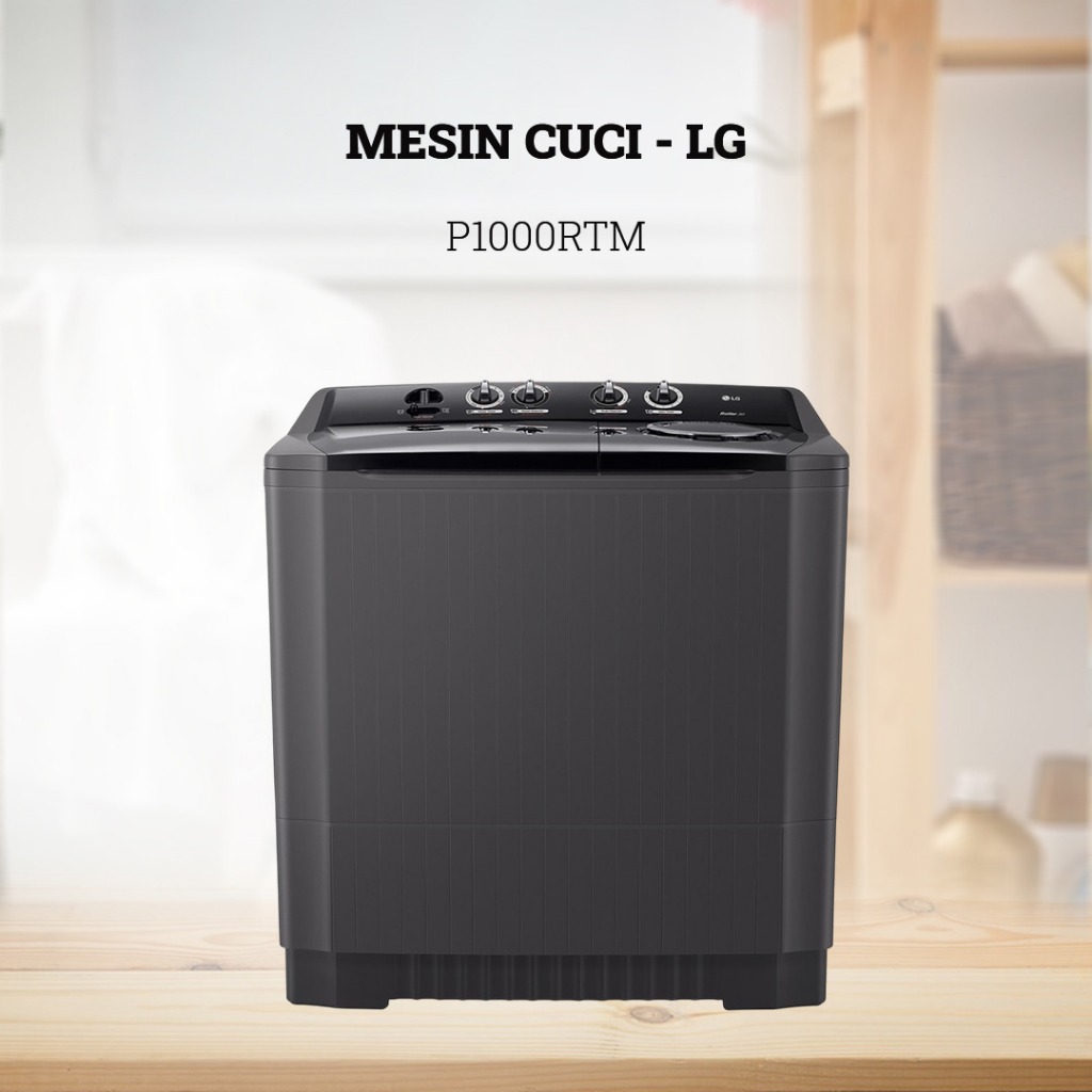Jual Mesin Cuci LG 2 tabung p1000rtm 10 kg | Shopee Indonesia