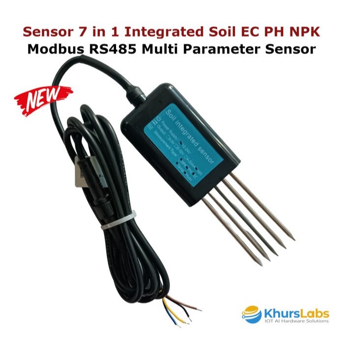 Jual Modbus RS485 Sensor 7 in 1 Integrated Soil EC PH NPK Moisture ...