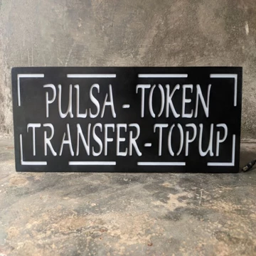 Lampu Pulsa Token Transfer Top Up Lampu Sign Lampu Led Iklan Papan Lampu RGB