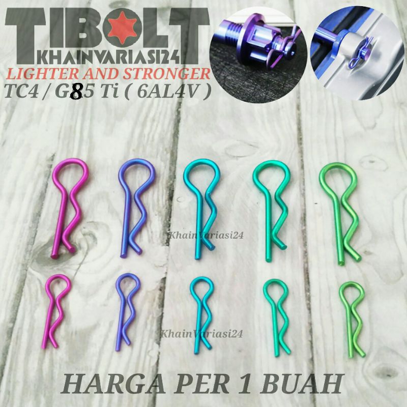 Jual baut titanium spi klip clip pin R tojosan kampas kaliper as roda ...