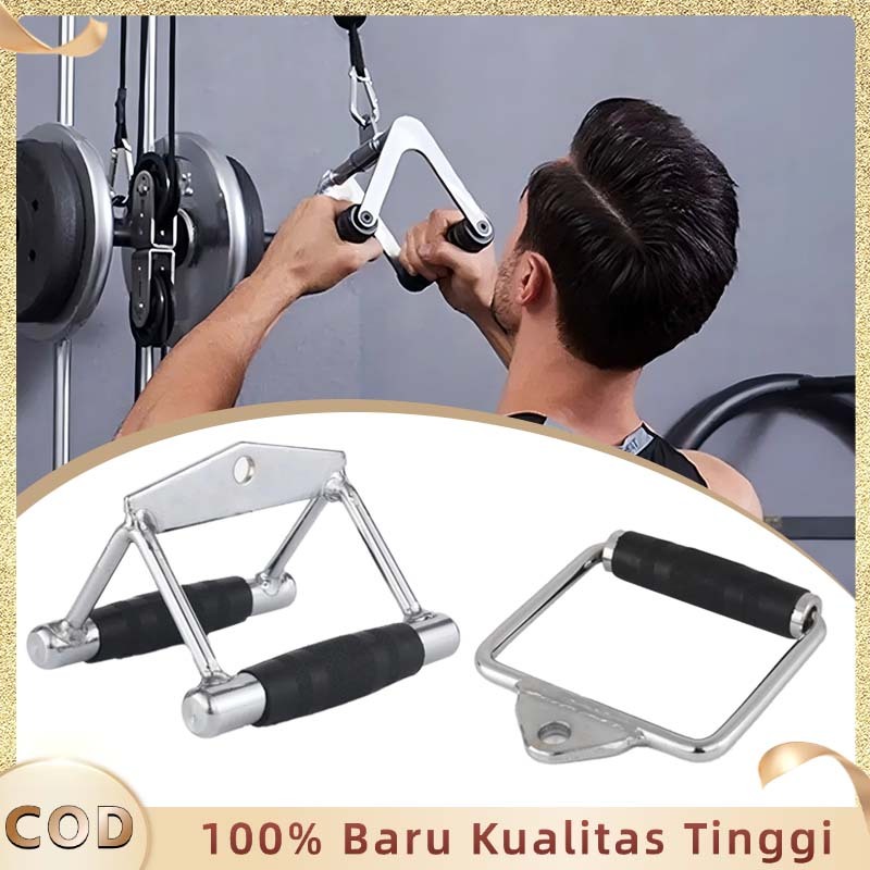 Jual Pull Down Cable Attachement Handl D/V Handle Single Tricep Grip ...