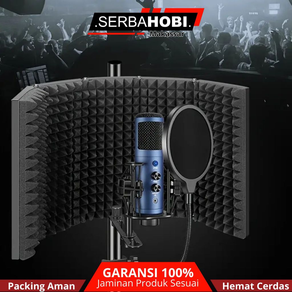 Jual Vocal Booth Microphone Portable Dengan 5 Lipatan | Shopee Indonesia
