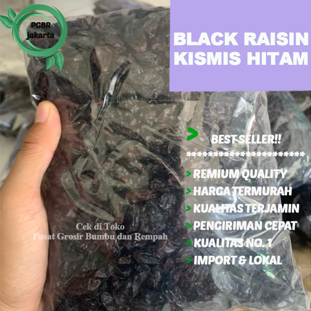 Jual Black Raisin 1 kg / Kismis Hitam 1 Kg / BLACK BRWON RAISIN ...