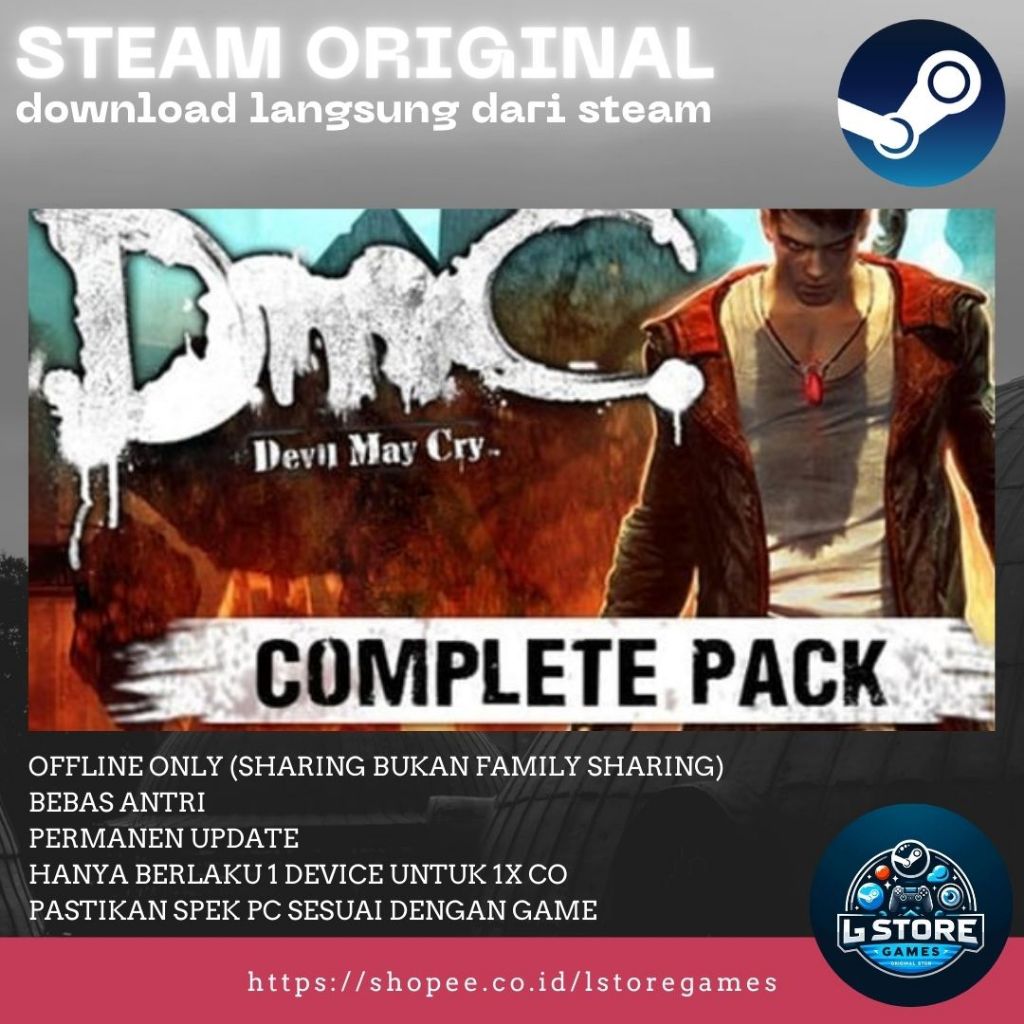 Jual DmC: Devil May Cry Complete Pack PC Sharing Original Offline ...