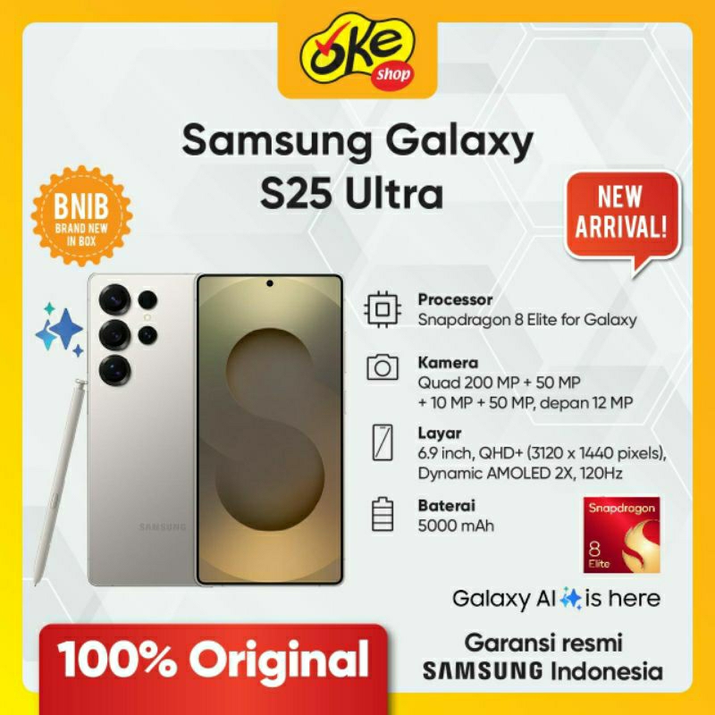 Jual Samsung Galaxy S25 Ultra 5G (12/256GB - 12/512GB) - Garansi Resmi