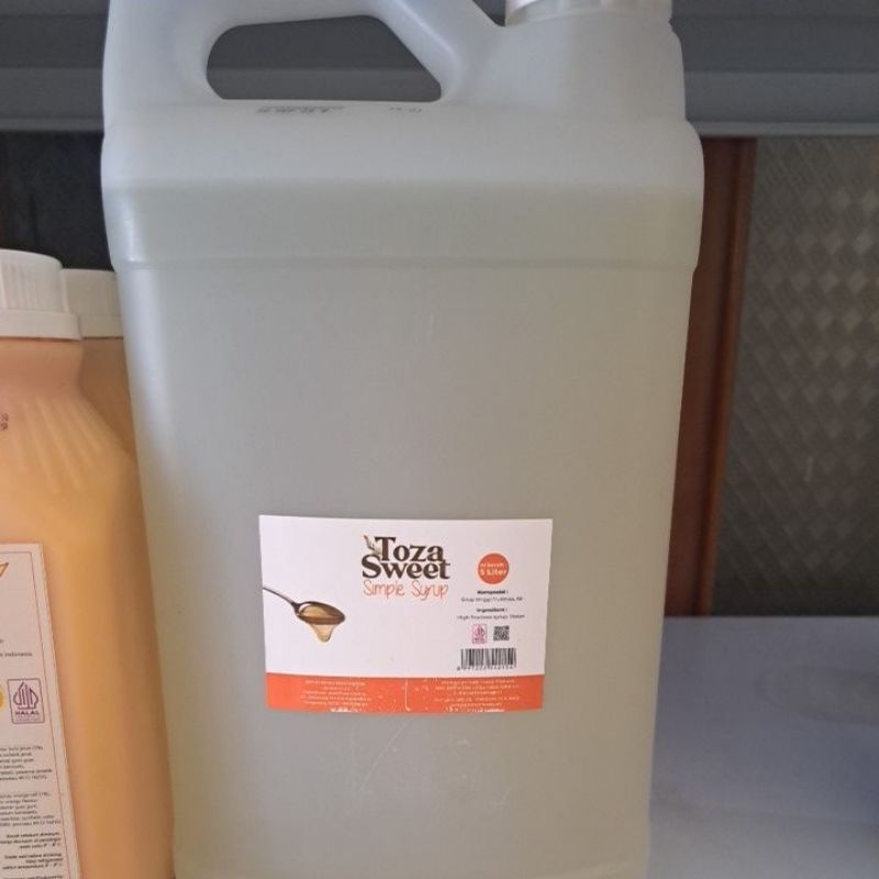 Jual Toza Sweet Simple Syrup 5L // Gula Cair Toza 5L | Shopee Indonesia
