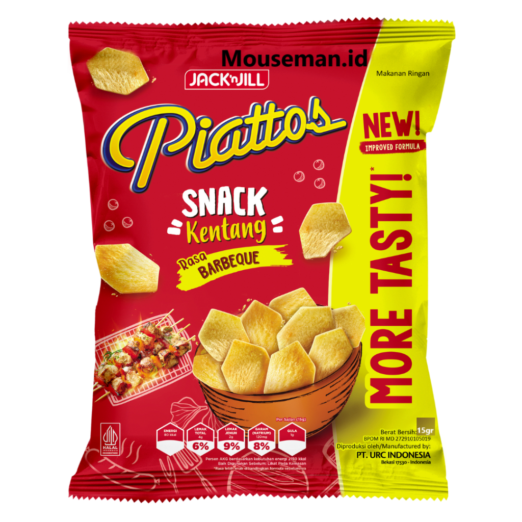 Jual Piattos Snack Kentang BARBEQUE Crunchy POTATO NET RASA BBQ 15gr ...