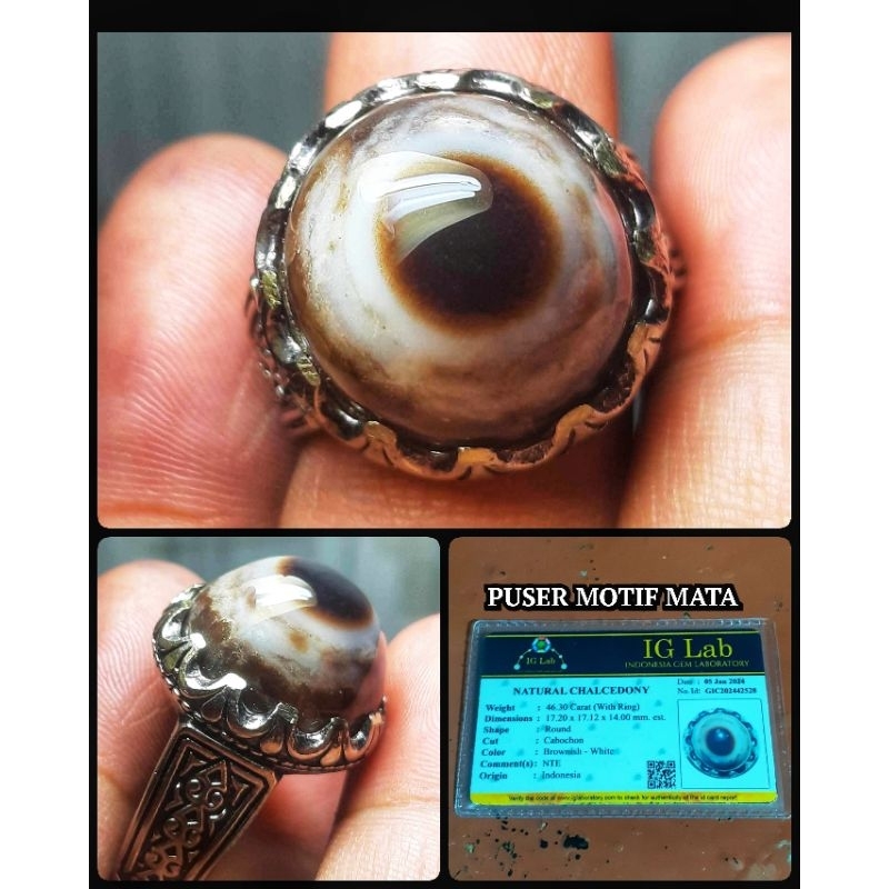 Jual batu puser bumi motif mata kelas kontes ( origin indonesia ...
