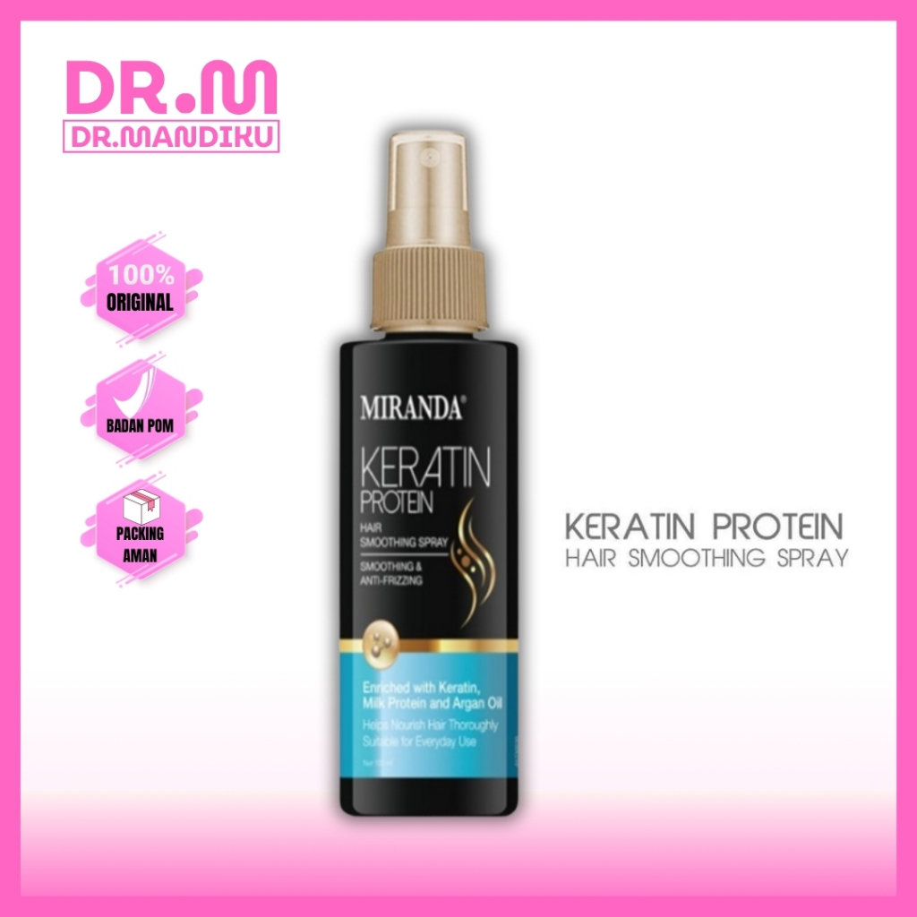 Jual MIRANDA Keratin Protein Hair Smooting Spray 100ml | Pelindung ...