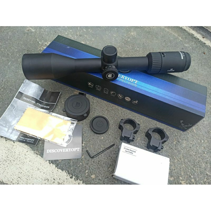 Lunette De Visée DISCOVERY MS 3-9x40 - Pour Fusil PCP .177/.22, Chasse, Tir, Monture Dovetail