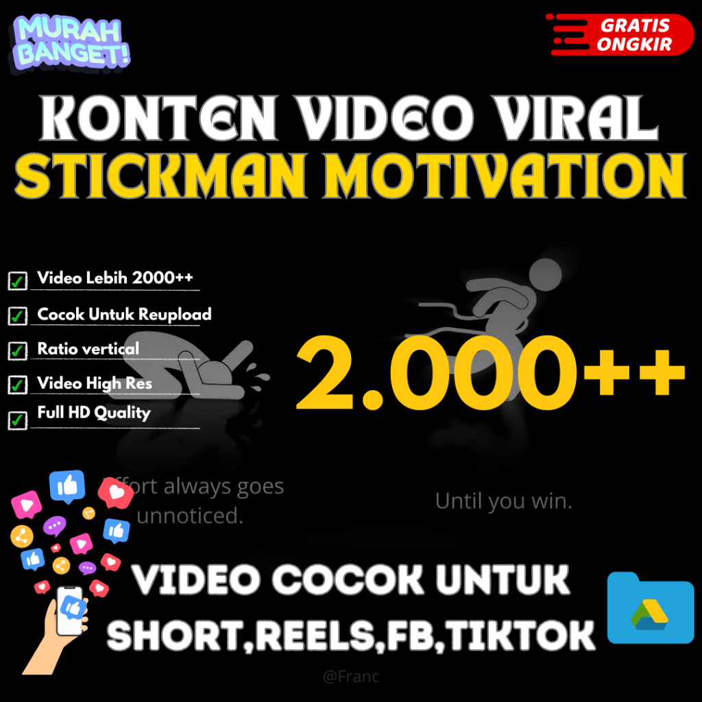 Jual Konten Video Motion Graphics Motivasi Viral Sosial Media | Shopee ...