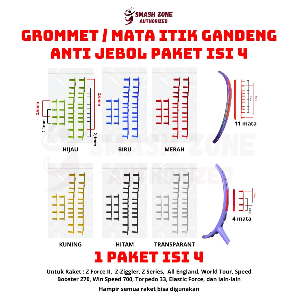 Jual Mata Itik Gandeng Grommet Sambung 11 Lubang Dan 4 Lubang Gromet ...