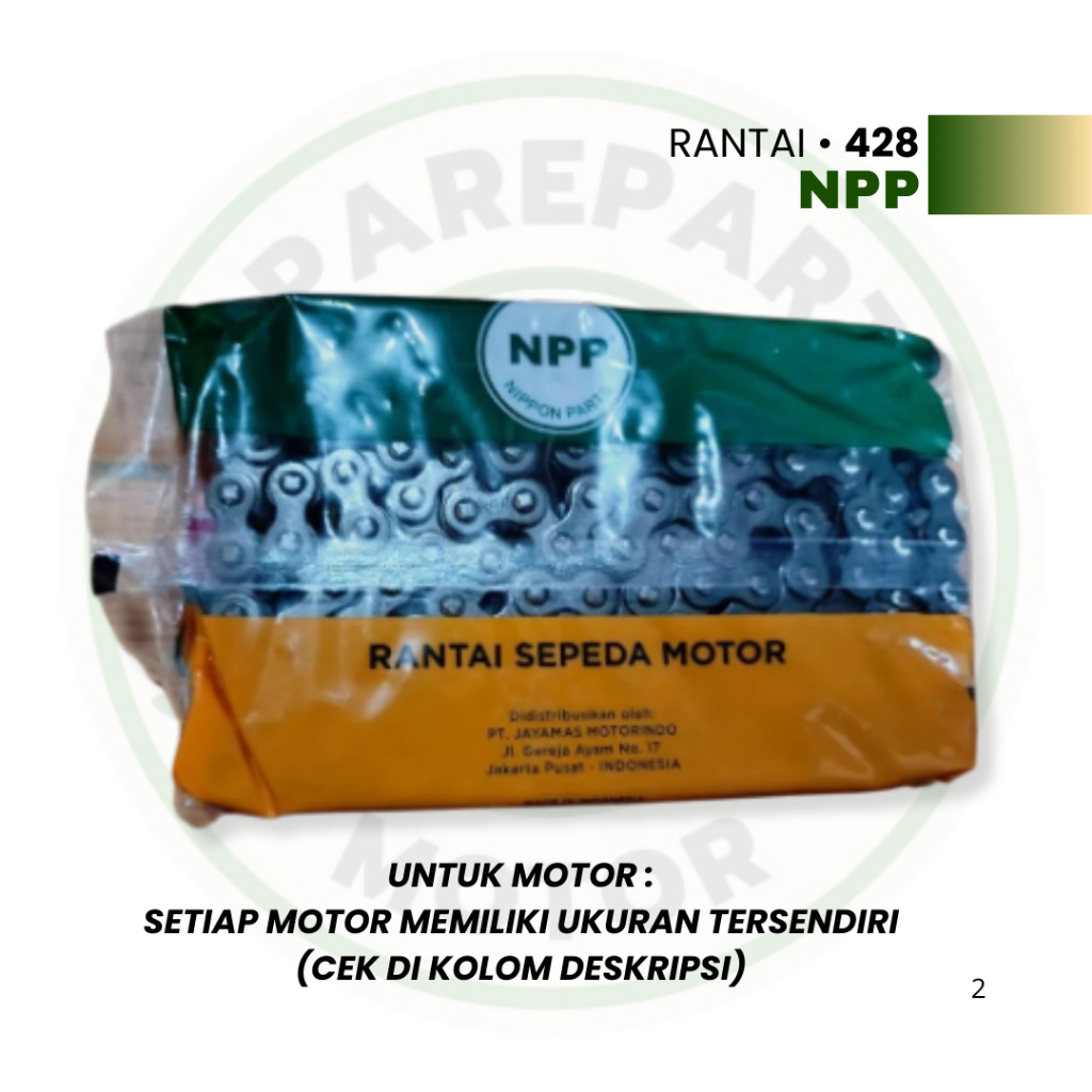 Jual Rantai NPP Rante Chain Rantai Motor 428 Tersedia Semua Ukuran ...