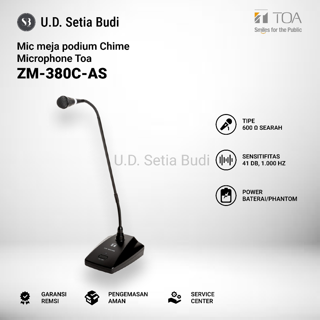 Jual Mic Meja Podium Chime Microphone TOA ZM-380C-AS | Shopee Indonesia