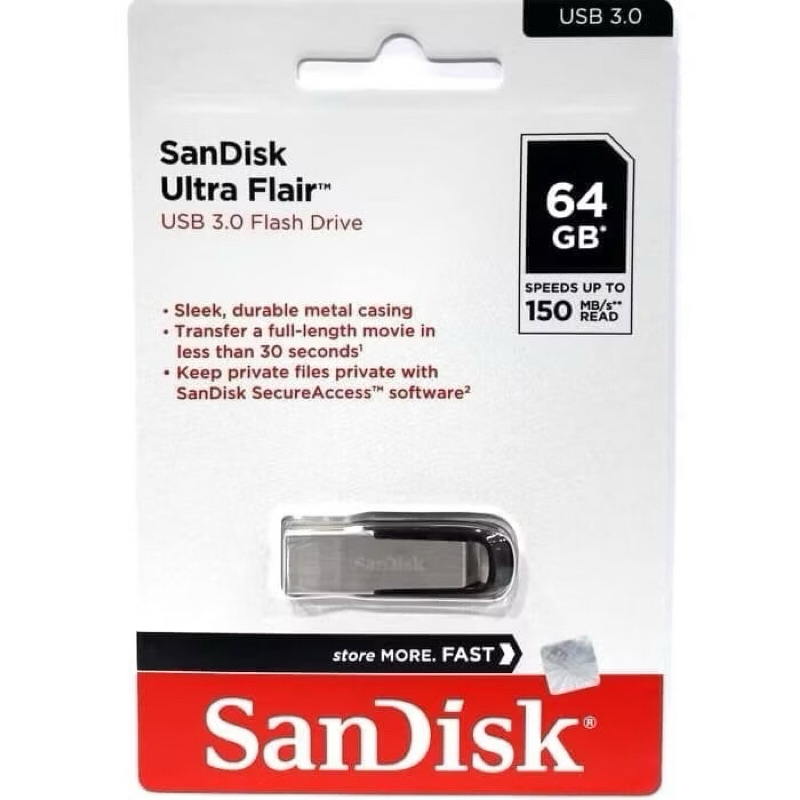 Jual FLASHDISK SANDISK ULTRA FLAIR 64 GB USB 3.0 ORIGINAL 100% | Shopee ...