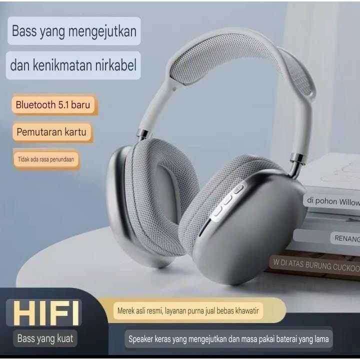 Jual Headphone Bluethoot P9 Wireless Hifi Stereo Bass Headset Support ...