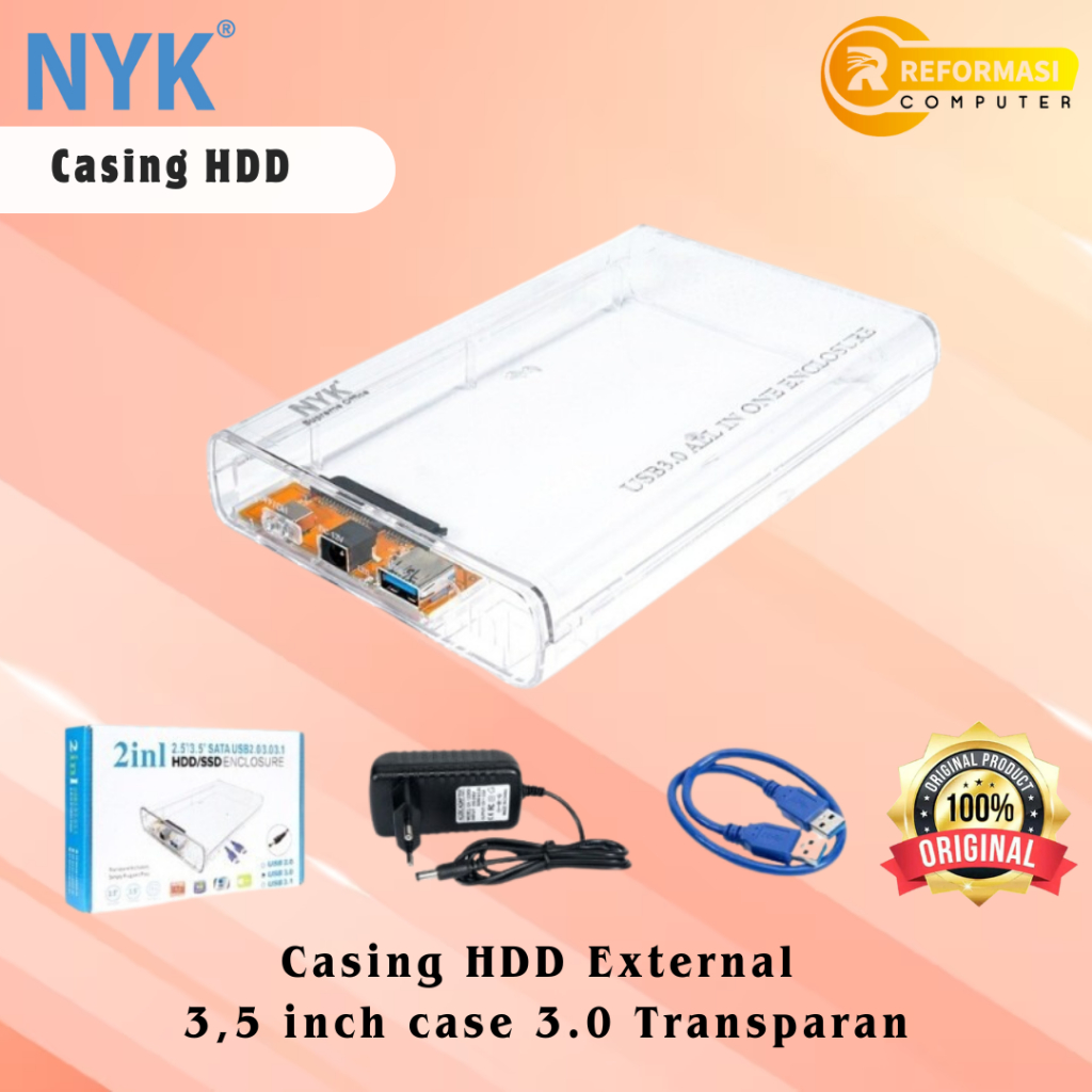 Jual NYK Casing External HDD 3.5 sata Eksternal External 3,5 inch case ...
