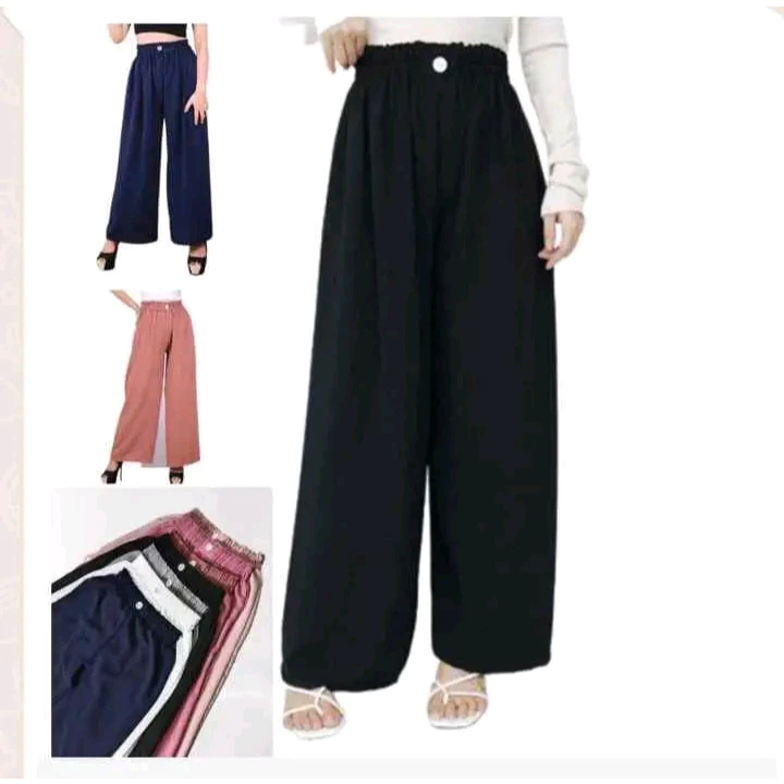 Celana Kulot Crinkle Premium Highwaist Wanita