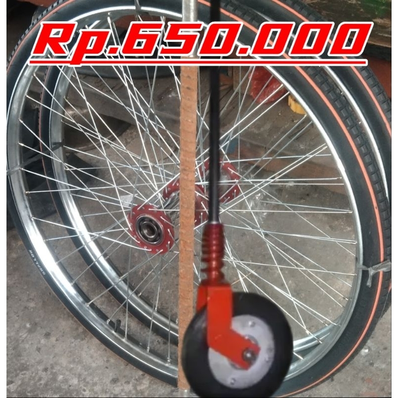 Jual BONUS KLEM, FULL SET RODA GEROBAK VELG BECAK TINGGAL PASANG SAJA ...