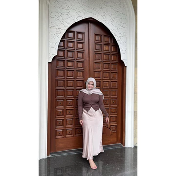 Rok Satin Long Skirt Premium Jumbo Xl 4xl By Nucleastyle