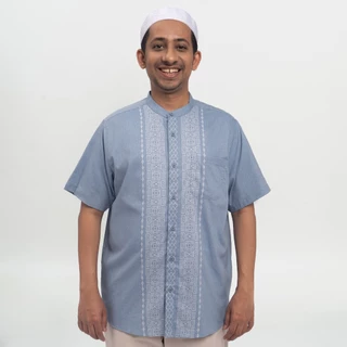 M231 Kemeja Pria Koko Pendek Biru 0812B