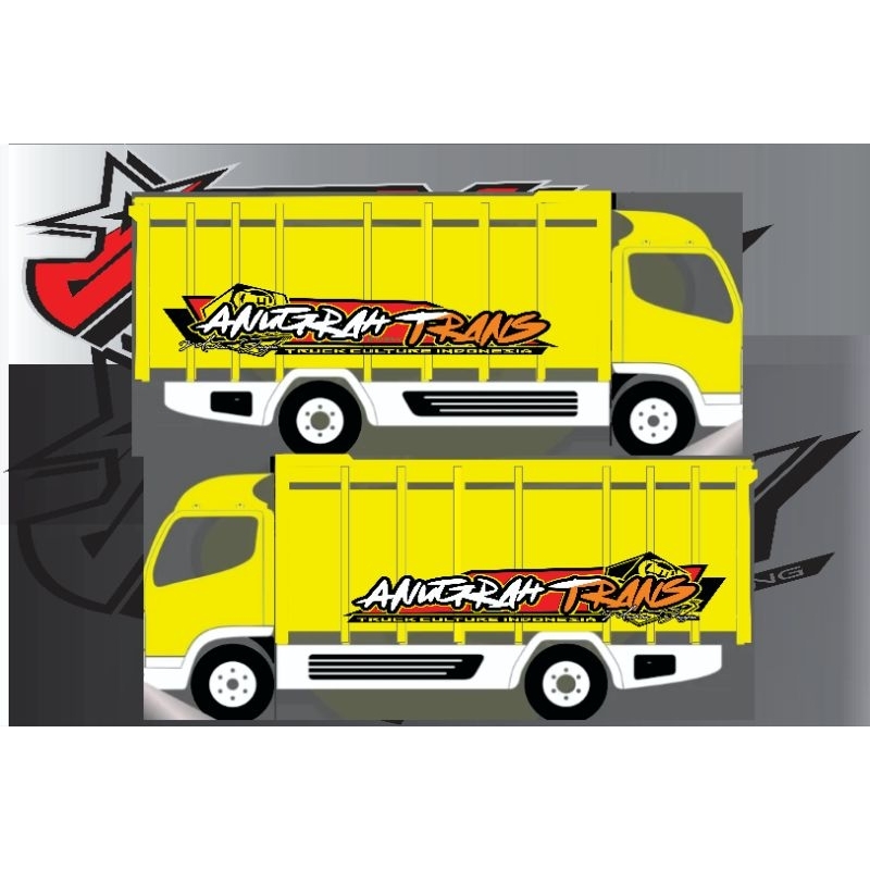 Jual STICKER PRINTING BAK SAMPING TRUCK DINA RAGASA CANTER DLL READY ...