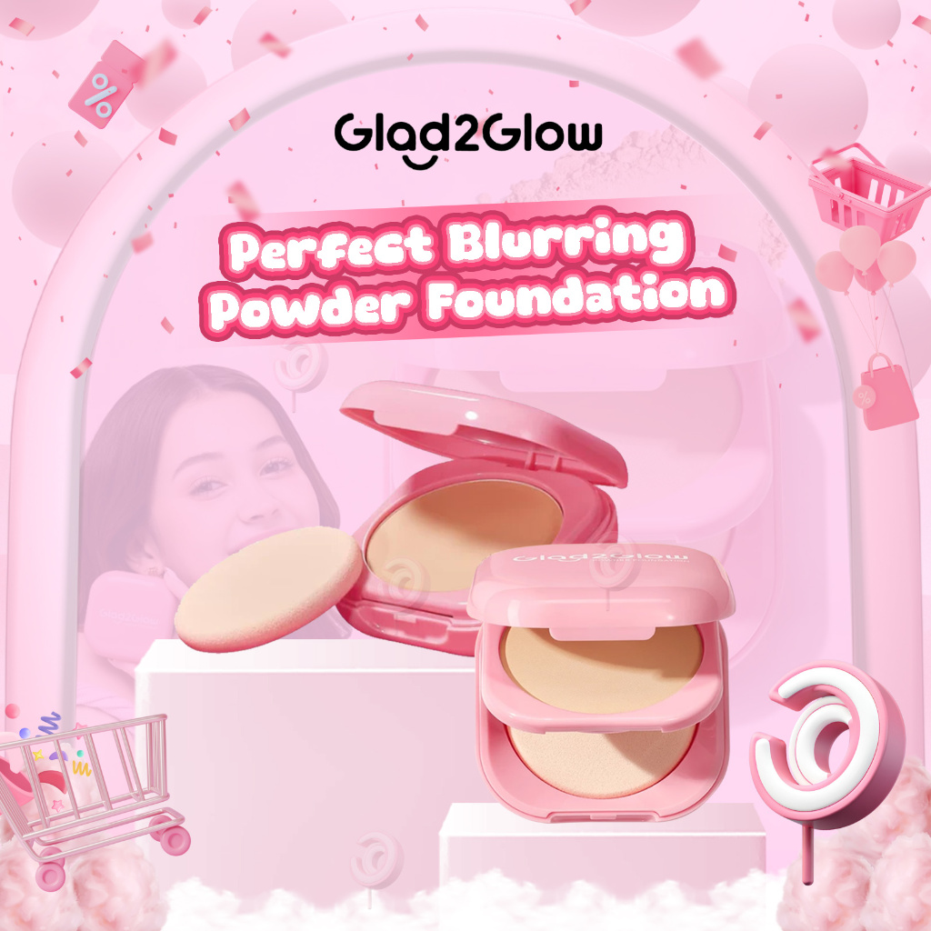 Jual GLAD2GLOW - PERFECT BLURRING POWDER FOUNDATION ( 8.5 g ) - Bedak ...