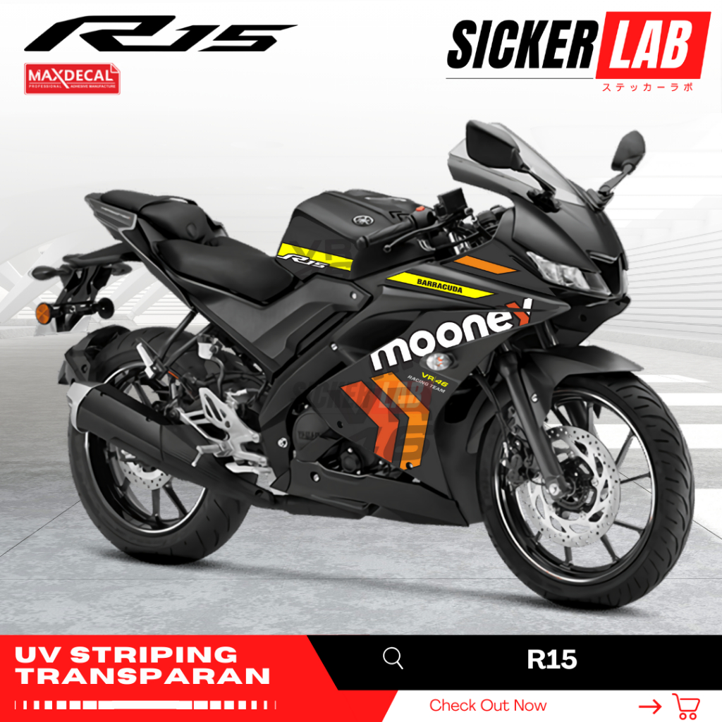 Jual DECAL R15 V3 TRANSPARAN / STRIPINGR15 V3 UV PRINT TRANSPARAN ...