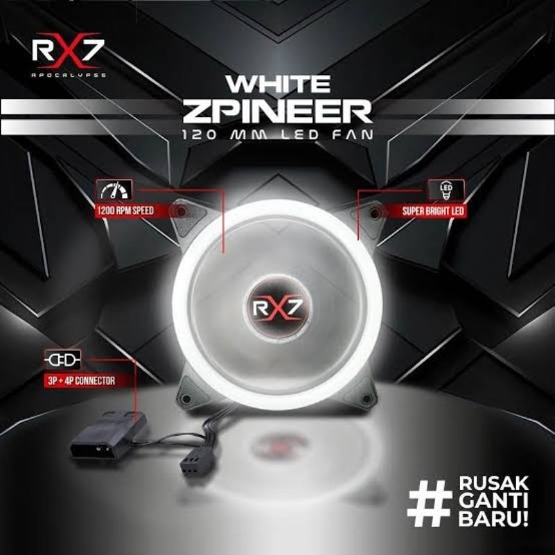 Jual Fan Casing PC RX7 White 6pcs | Shopee Indonesia